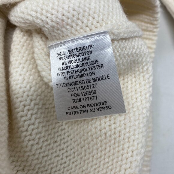 Alice + Olivia Bradford Crochet White Flowers Grandpa Cardigan Large - Picture 11 of 13